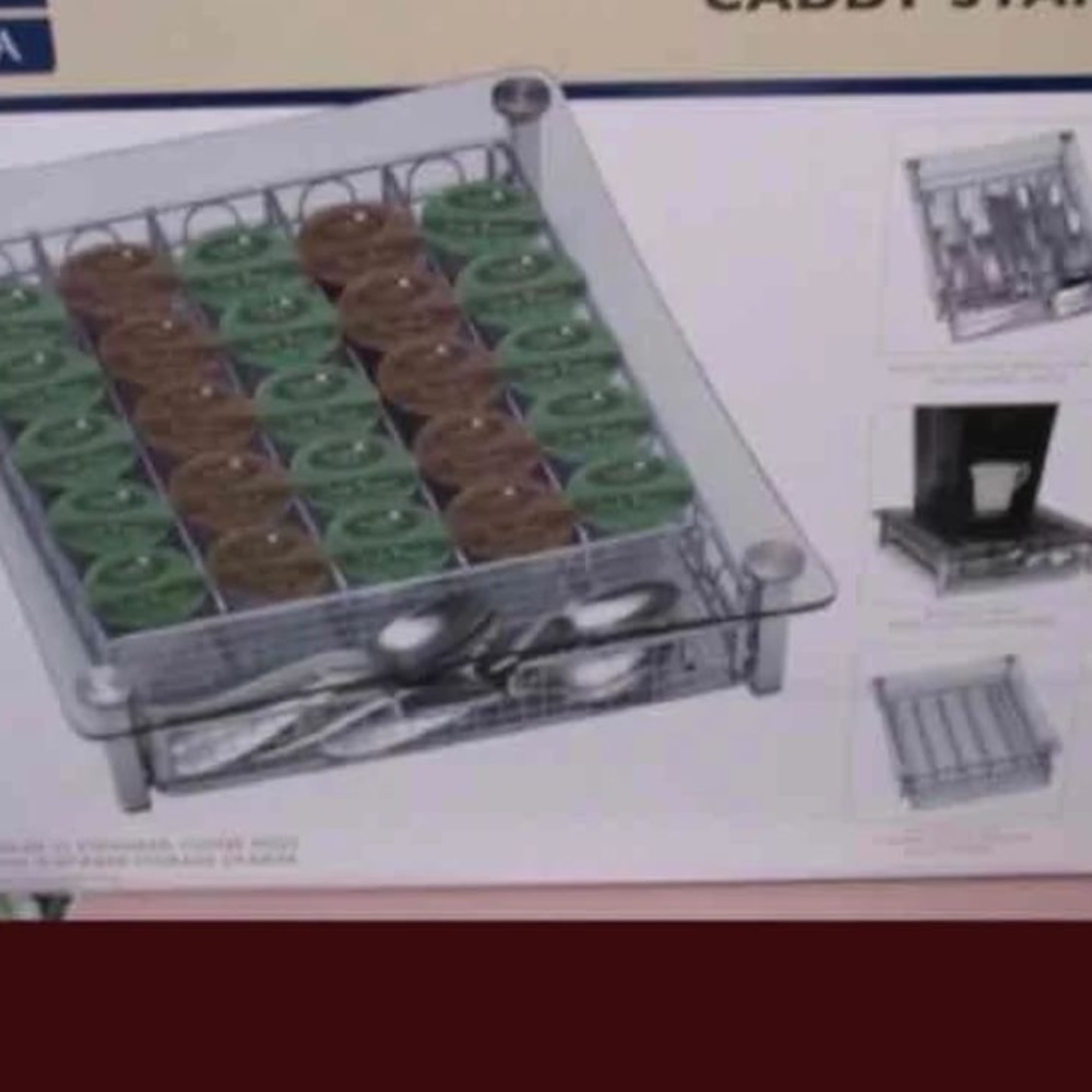 Brand New Coffee Pod & Flatware Caddy Stand